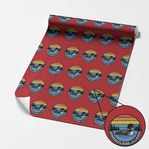 Minnesota Rebel Alliance Vintage Retro Sunset Loon Wrapping Paper Roll TS02 Red Print Your Wear