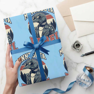 Minnesota Rebel Grumpy Loon Wrapping Paper Roll Retro Vintage Politcal Resistance TS02 Light Blue Print Your Wear