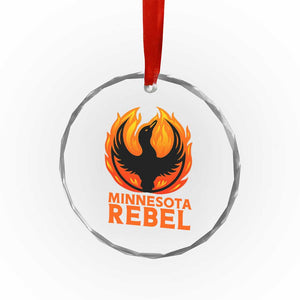 Minnesota Rebel Loon Crystal Glass Ornament Rising From Fire Political Resistance TS02 Print Your Wear
