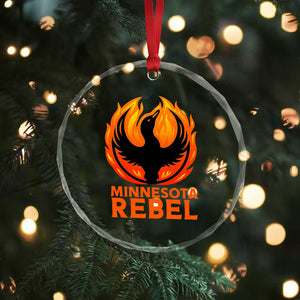 Minnesota Rebel Loon Crystal Glass Ornament Rising From Fire Political Resistance TS02 Print Your Wear