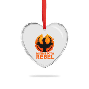 Minnesota Rebel Loon Heart Crystal Glass Ornament Rising From Fire Political Resistance TS02 Print Your Wear