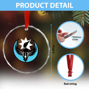 Minnesota Rebel Loon Star Emblem Crystal Glass Ornament Rebellion Symbolic Unity Graphic TS02 Print Your Wear