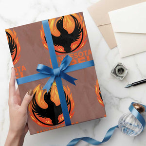 Minnesota Rebel Loon Wrapping Paper Roll Rising From Fire Political Resistance TS02 Mocha Print Your Wear