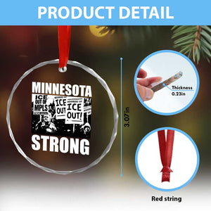 Minnesota Strong Crystal Glass Ornament Resist Anti ICE Immigration Protest TS14 Print Your Wear