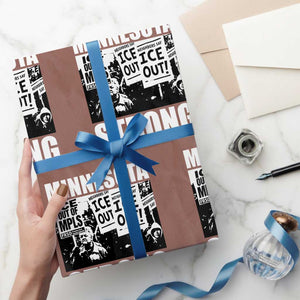Minnesota Strong Wrapping Paper Roll Resist Anti ICE Immigration Protest TS14 Mocha Print Your Wear