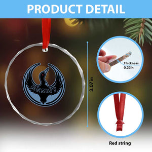 Minnesota Resist Loon Rebellion Emblem Crystal Glass Ornament TS02 Print Your Wear