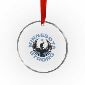 Minnesota Strong Crystal Glass Ornament MN State Bird Loon Resistance Political Protest TS14 Print Your Wear