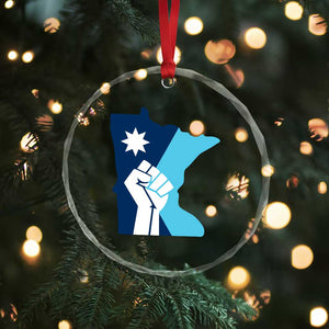 Minnesota Strong Fist Power Graphic Crystal Glass Ornament Social Justice Solidarity TS02 Print Your Wear