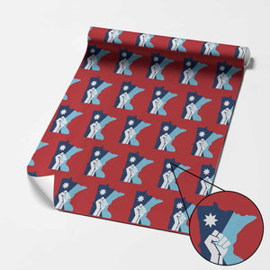 Minnesota Strong Fist Power Graphic Wrapping Paper Roll Social Justice Solidarity TS02 Red Print Your Wear