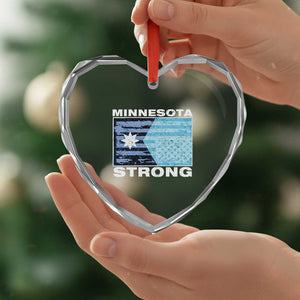 Minnesota Strong Heart Crystal Glass Ornament MN State Flag Political Protest MN Resistance Abolish ICE TS14 Print Your Wear