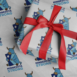 Minnesota Strong Wrapping Paper Roll Blue Ox Midwest Folklore Heritage TS12 White Print Your Wear
