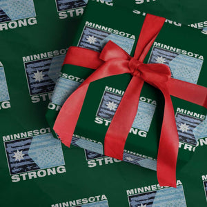 Minnesota Strong Wrapping Paper Roll MN State Flag Political Protest MN Resistance Abolish ICE TS14 Green Print Your Wear