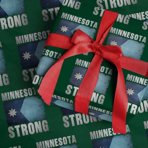 Minnesota Strong Wrapping Paper Roll MN State Pride Community Resistance TS11 Green Print Your Wear