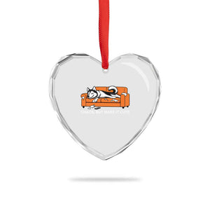 Mischievous Husky Owner Gift Heart Crystal Glass Ornament Chaos But Make It Cute TS12 Print Your Wear