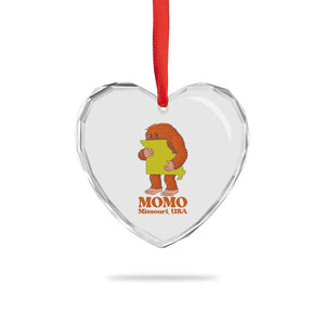 Missouri Cryptid Local Legend Heart Crystal Glass Ornament Momo The Monster Lover Graphic TS12 Print Your Wear