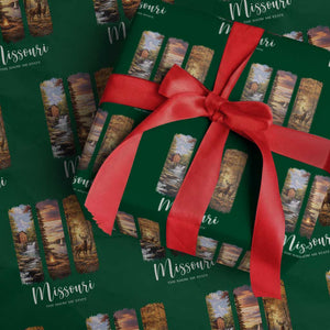 Missouri The Show Me State Wrapping Paper Roll Midwest Pride TS12 Green Print Your Wear