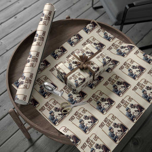 MLK And Malcolm X Wrapping Paper Roll They Not Like Us Revolutionary Leaders TS12 Beige Print Your Wear