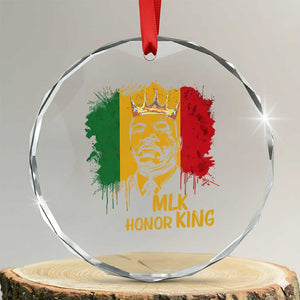 MLK Crystal Glass Ornament Honor King Civil Rights Leader Black History Month TS10 Transparent Glass 3'' Circle Print Your Wear