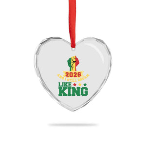 MLK Day Heart Crystal Glass Ornament 2026 And I Still Dream Like King TS14 Print Your Wear