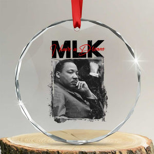 MLK I Have A Dream Crystal Glass Ornament Dr Martin Luther King Jr Black History Month TS11 Transparent Glass 3'' Circle Print Your Wear
