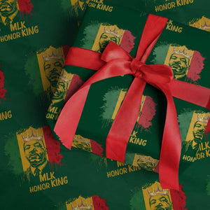 MLK Wrapping Paper Roll Honor King Civil Rights Leader Black History Month TS10 Green Print Your Wear