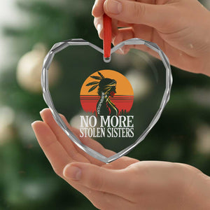 MMIW Awareness Heart Crystal Glass Ornament No More Stolen Sisters Native American Gift TS12 Print Your Wear