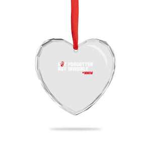MMIW Awareness Heart Crystal Glass Ornament Not Forgotten Not Invisible Indigenous Women TS12 Print Your Wear