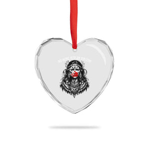 MMIW Awareness Support Heart Crystal Glass Ornament No More Stolen Sisters TS12 Print Your Wear