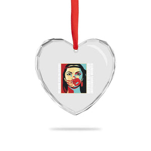 MMIW Awareness Support Heart Crystal Glass Ornament Voices For Stolen Sisters Native American TS12 Print Your Wear