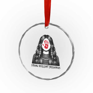 MMIW Strong Resilient Indigenous Crystal Glass Ornament Stand With Native Women Support TS12 Print Your Wear