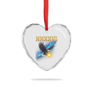 MMXXVI 2026 Eagle Heart Crystal Glass Ornament Epic Patriotic Capitol Flag USA 250th Anniversary TS02 Print Your Wear