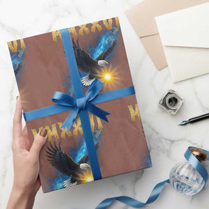 MMXXVI 2026 Eagle Wrapping Paper Roll Epic Patriotic Capitol Flag USA 250th Anniversary TS02 Mocha Print Your Wear