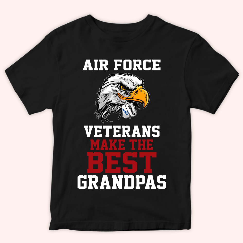 Personalized Veteran T Shirt Veterans Make The Best Grandpas CTM Custom - Printyourwear