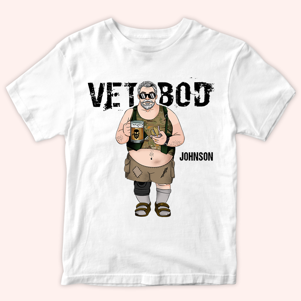 Personalized Veteran T Shirt Vet Bod CTM Custom - Printyourwear