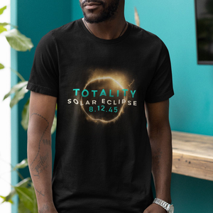 Total Solar Eclipse 2045 T Shirt American Totality August 12 TS02 Black Printyourwear