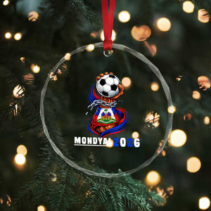 Mondyal 2026 Haiti Freedom Fist Broken Chains Soccer Graphic Crystal Glass Ornament Haitian Flag Football Sports Fan TS02 Print Your Wear