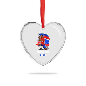 Mondyal 2026 Haiti Soccer Player Victory Celebration Graphic Heart Crystal Glass Ornament Haitian Flag Football Sports Fan TS02 Print Your Wear