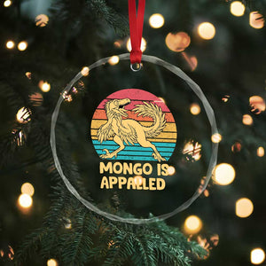Mongo Is Appalled Crystal Glass Ornament Funny Dinosaur Gamer Book Lover Retro Gift