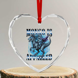 Mongo is Appalled Heart Crystal Glass Ornament Funny Princess Cat Riding Dinosaur TS14 Transparent Glass 3'' Heart Print Your Wear