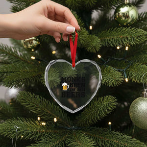 Monks Brew The Best Beers Heart Crystal Glass Ornament Funny Craft Beer Brewer