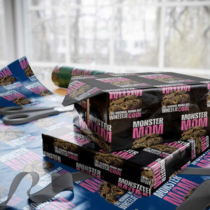 Monster Mom Like Normal Mama But Wheelie Cool Wrapping Paper Roll Monster Truck Mama TS11 Black Print Your Wear