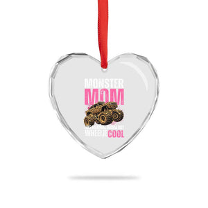 Monster Mom Like Normal Mama But Wheelie Cool Heart Crystal Glass Ornament Monster Truck Mama TS11 Print Your Wear