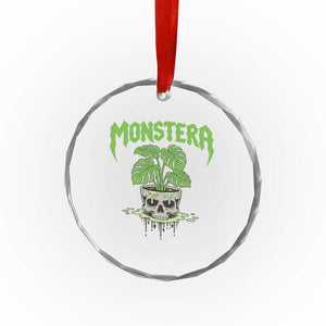 Monstera Lover Houseplant Gift Crystal Glass Ornament Skull Plant Pot Graphic TS12 Print Your Wear