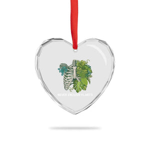Monstera Plant Body Skeleton Heart Crystal Glass Ornament Never Enough Plants TS12 Print Your Wear