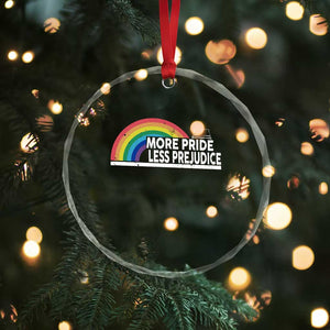 More Pride Less Prejudice Crystal Glass Ornament Pride Month LGBTQ TS14 Print Your Wear