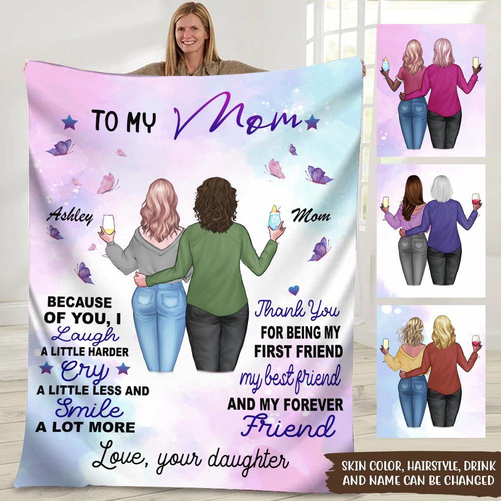 Personalized Blanket You Are Not Just My Mom Youre My Best Friend CTM Custom - Printyourwear