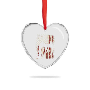 Mothman American Flag Patriotic Cryptid Creature Heart Crystal Glass Ornament