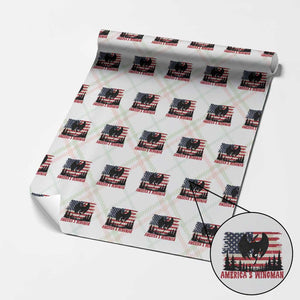 Mothman Americas Wingman Wrapping Paper Roll Funny Patriotic Cryptid TS12 Christmas Plaid Print Your Wear