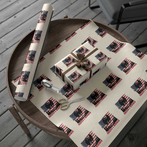 Mothman Americas Wingman Wrapping Paper Roll Funny Patriotic Cryptid TS12 Beige Print Your Wear