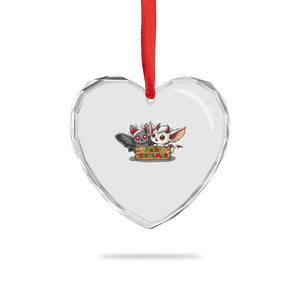 Mothman And Jersey Devil Heart Crystal Glass Ornament Merry Cryptmas Funny Holiday Gift TS12 Print Your Wear